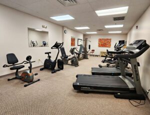 Exercise equipment in SRC fitness center.